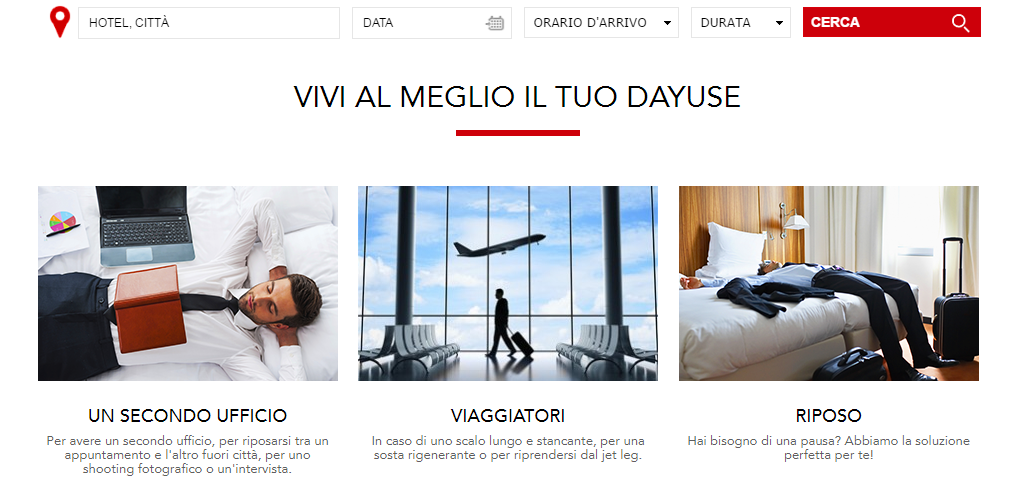 Day use hotel in Italia